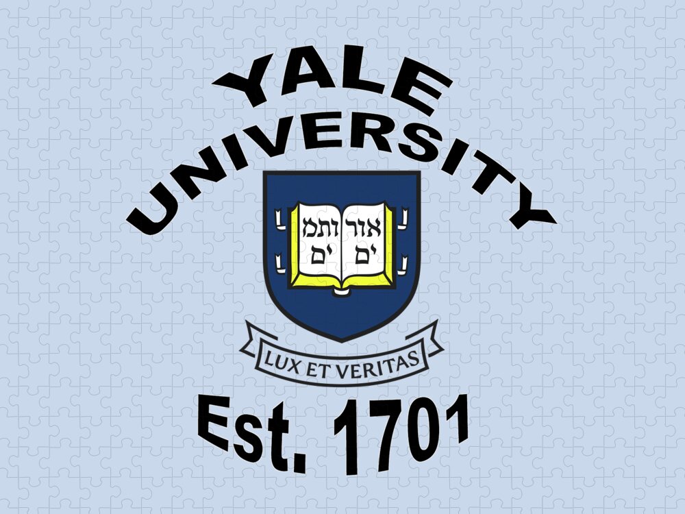 Yale Jigsaw Puzzle featuring the digital art Yale University Est 1701 #1 by Movie Poster Prints