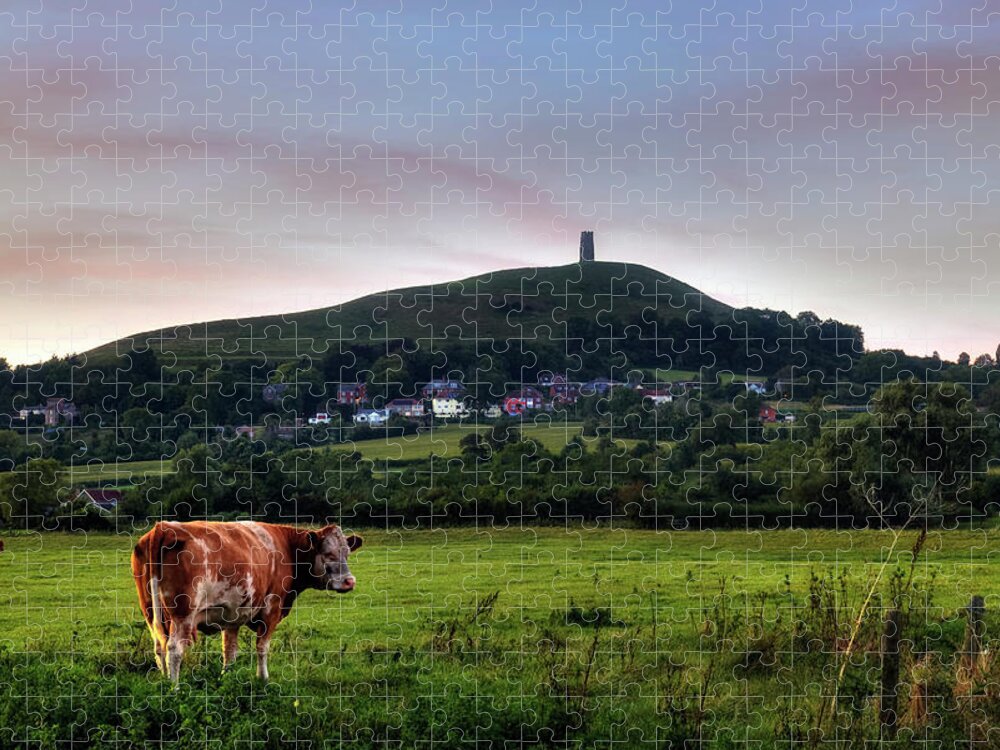 Glastonbury Tor Jigsaw Puzzle featuring the photograph Glastonbury Tor - England #10 by Joana Kruse