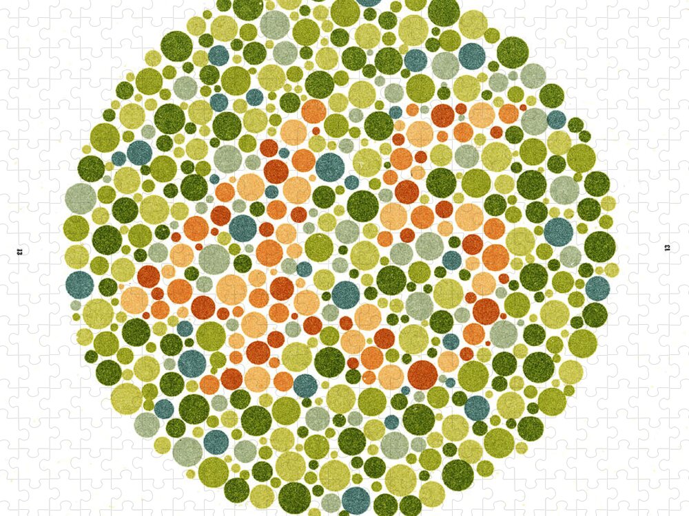 Color Jigsaw Puzzle featuring the photograph Ishihara Color Blindness Test #10 by Wellcome Images