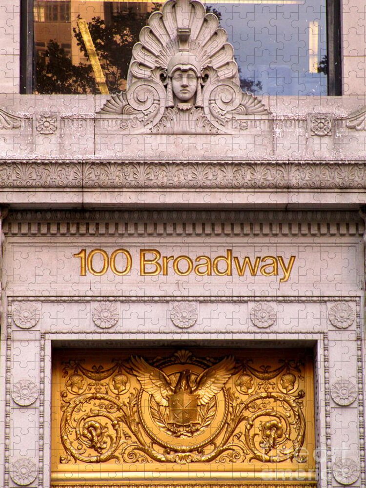 New York Jigsaw Puzzle featuring the photograph 100 Broadway by Randall Weidner