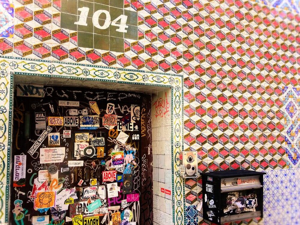 Door Jigsaw Puzzle featuring the photograph 104 Brooklyn New York Door  by Funkpix Photo Hunter