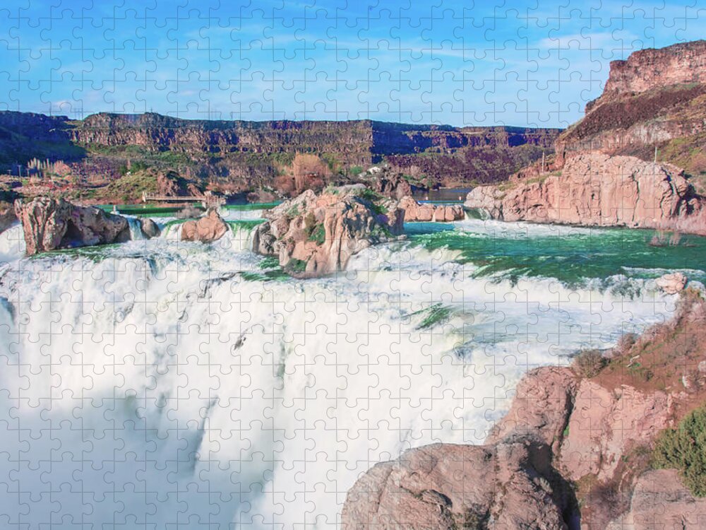Shoshone Falls Jigsaw Puzzle featuring the photograph 10917 Shoshone Falls by Pamela Williams