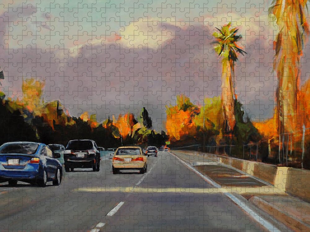 Autumn Jigsaw Puzzle featuring the painting 110 North by Richard Willson