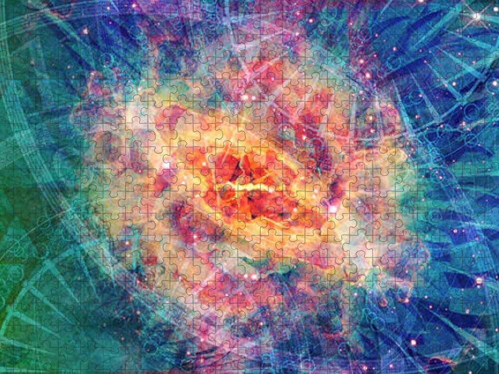 Carina Nebula Jigsaw Puzzle featuring the digital art 11th Hour by Kenneth Armand Johnson