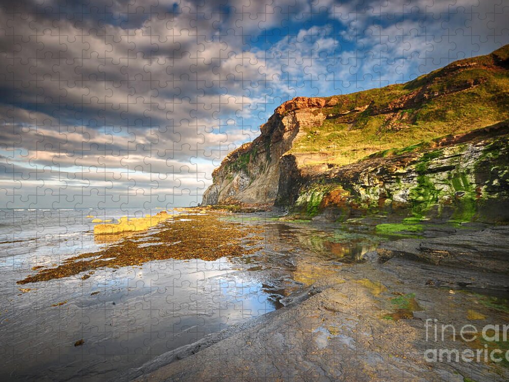 Saltwick Bay Jigsaw Puzzle featuring the photograph Saltwick Bay #13 by Smart Aviation