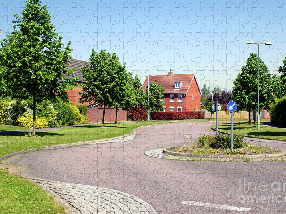 Address Jigsaw Puzzle featuring the photograph Moreton Hall properties #15 by Tom Gowanlock