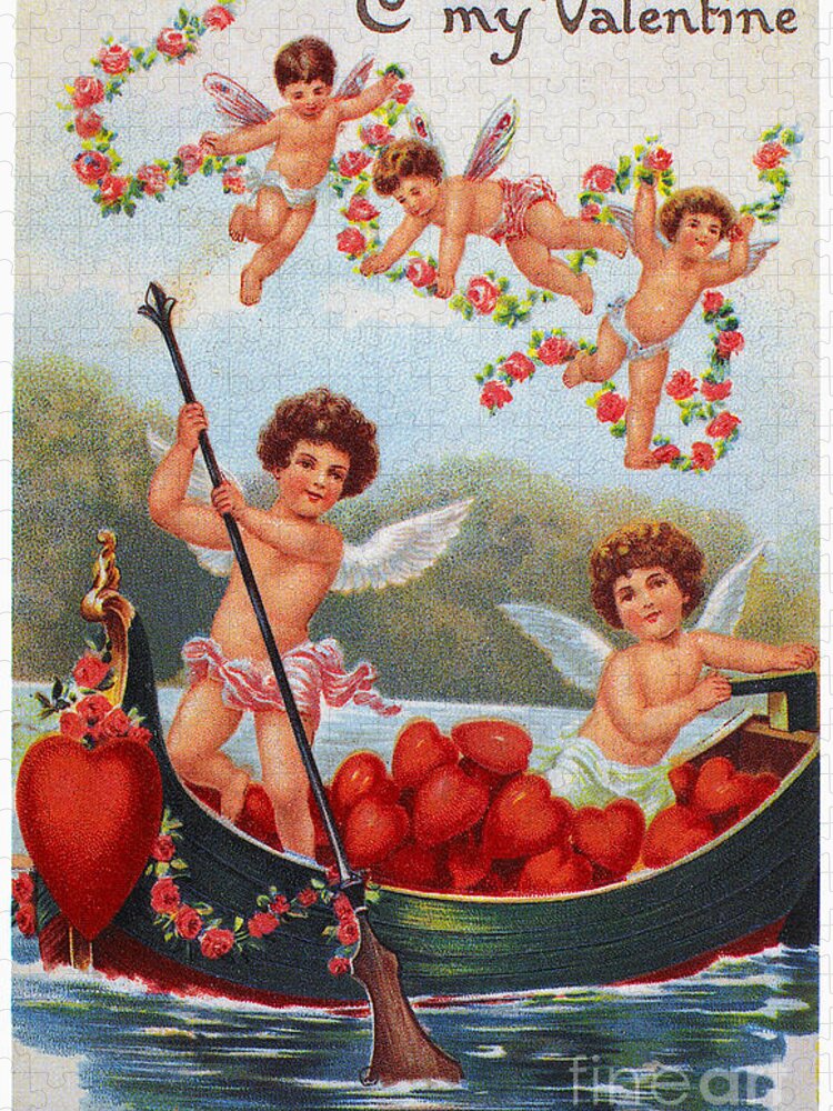 1913 Jigsaw Puzzle featuring the photograph Valentines Day Card #18 by Granger
