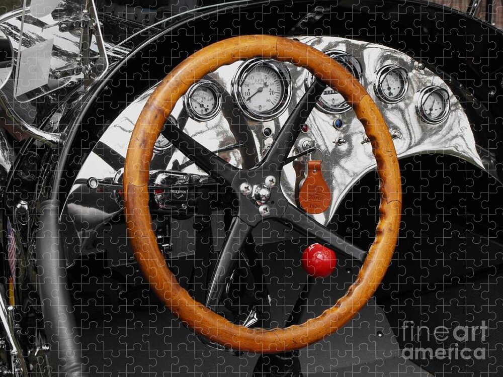 Ford Racer Jigsaw Puzzle featuring the photograph 1920-1930 Ford Racer Dash by Neil Zimmerman