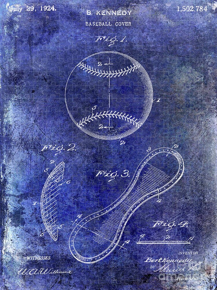 1924 Baseball Mitt Patent Print Art Drawing Poster 18X24 