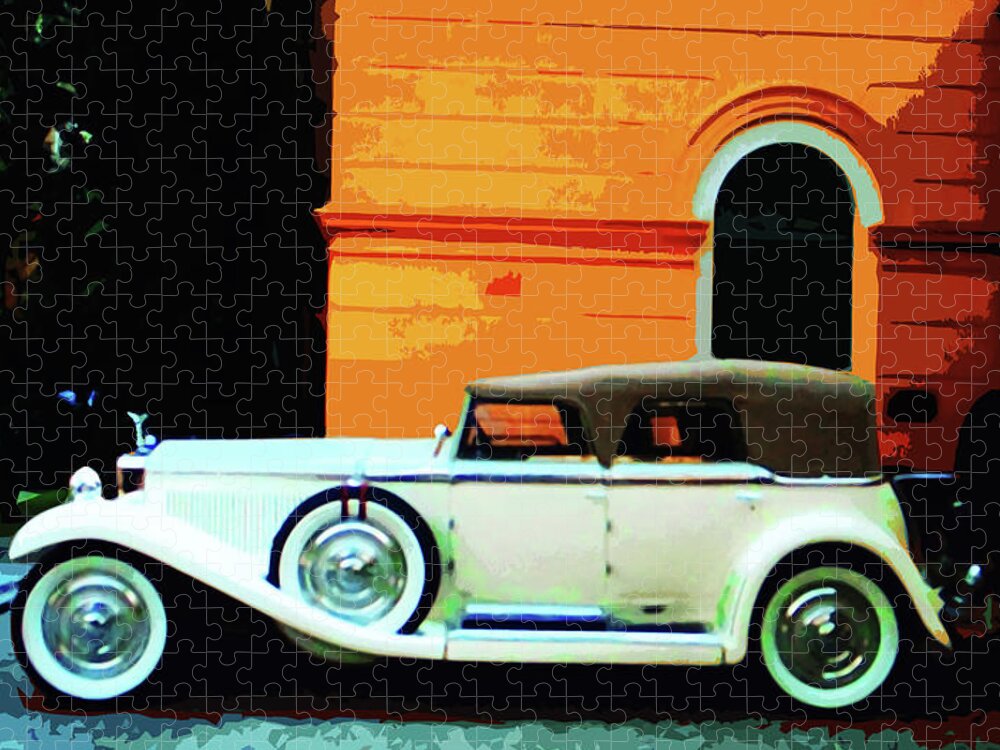 Automobiles Jigsaw Puzzle featuring the painting 1930 Isotta-Fraschini by CHAZ Daugherty