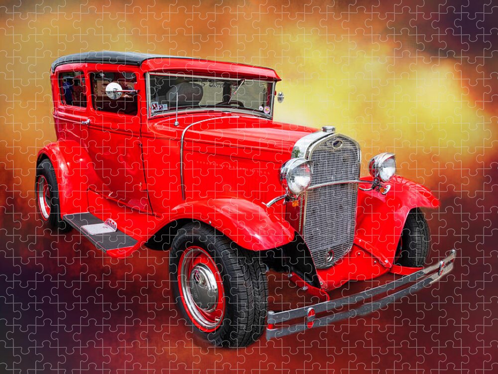 Ford Jigsaw Puzzle featuring the photograph 1932 Ford by Lorraine Baum