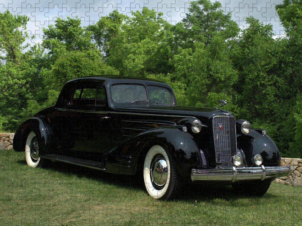 1937 Jigsaw Puzzle featuring the photograph 1937 Cadillac V16 Fleetwood Stationary Coupe by Tim McCullough