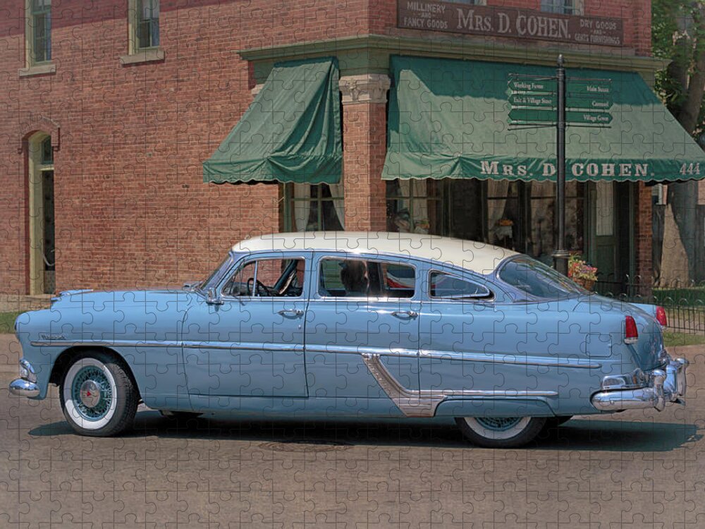 1954 Jigsaw Puzzle featuring the photograph 1954 Hudson Hornet by Susan Rissi Tregoning