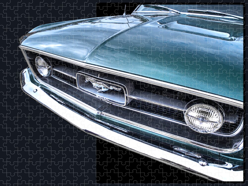 Mustang Jigsaw Puzzle featuring the photograph 1967 Mustang Grille by Gill Billington