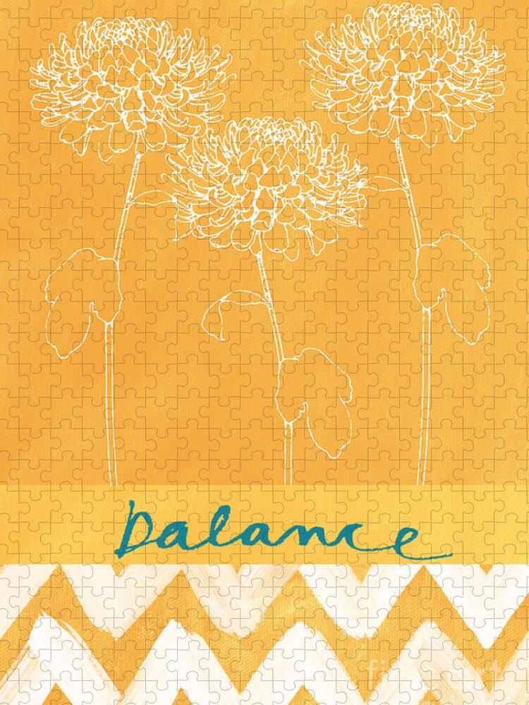 Balance Jigsaw Puzzle featuring the painting Balance #2 by Linda Woods