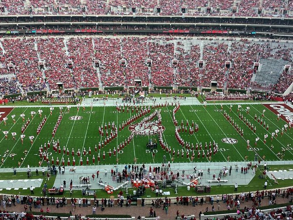 Gameday Jigsaw Puzzle featuring the photograph Bama A Panorama by Kenny Glover