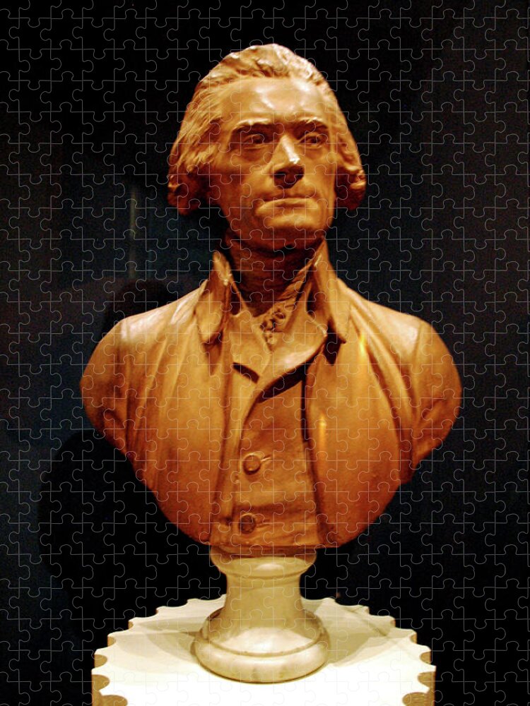 Usa Jigsaw Puzzle featuring the photograph Bust of Thomas Jefferson #2 by LeeAnn McLaneGoetz McLaneGoetzStudioLLCcom