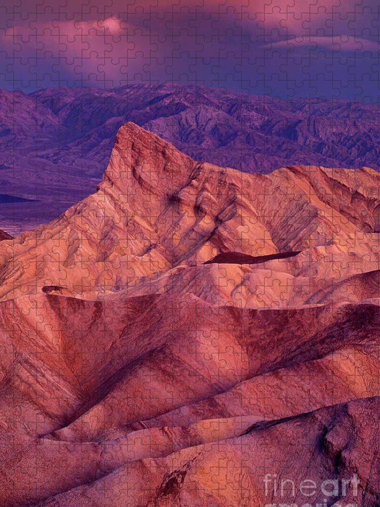 Dave Welling Jigsaw Puzzle featuring the photograph Dawn Zabriski Point Death Valley National Park California #2 by Dave Welling
