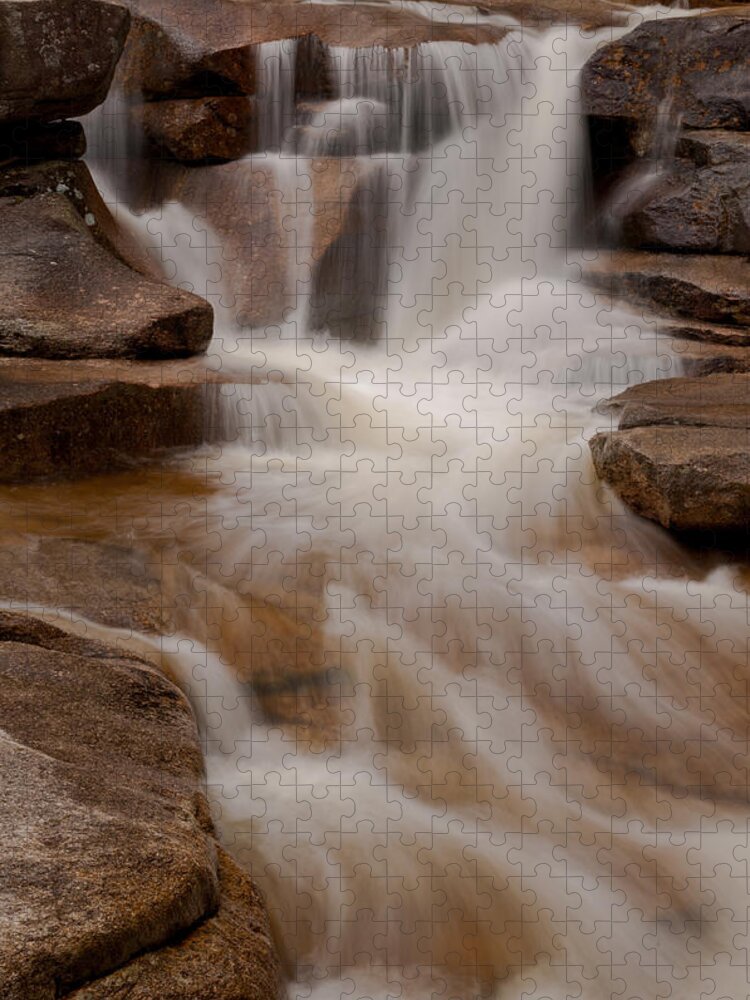 New England Jigsaw Puzzle featuring the photograph Diana's Baths Waterfalls in Bartlett New Hampshire #2 by Brenda Jacobs