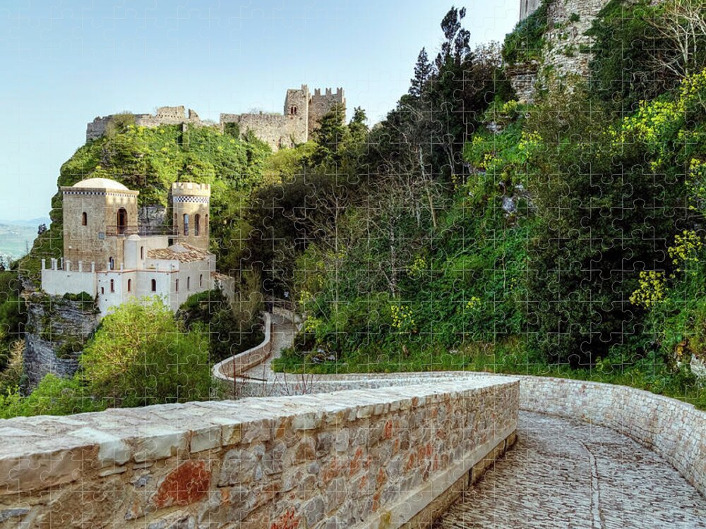 Erice Jigsaw Puzzle featuring the photograph Erice - Sicily #2 by Joana Kruse