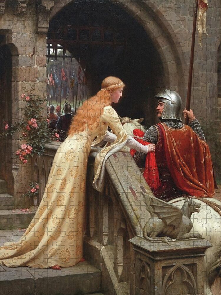 God Speed Jigsaw Puzzle featuring the painting God Speed by Edmund Blair Leighton