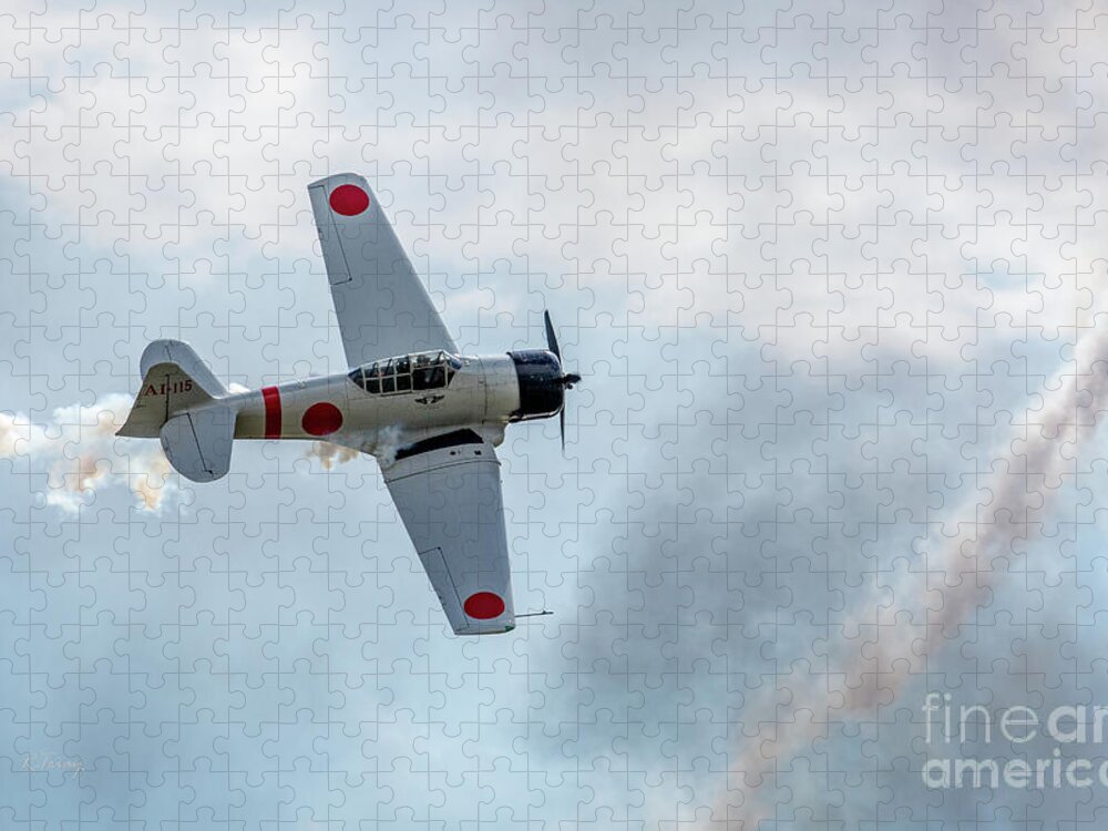 Japanese Zero Jigsaw Puzzle featuring the photograph Japanese Zero- Mitsubishi A6M #3 by Rene Triay FineArt Photos
