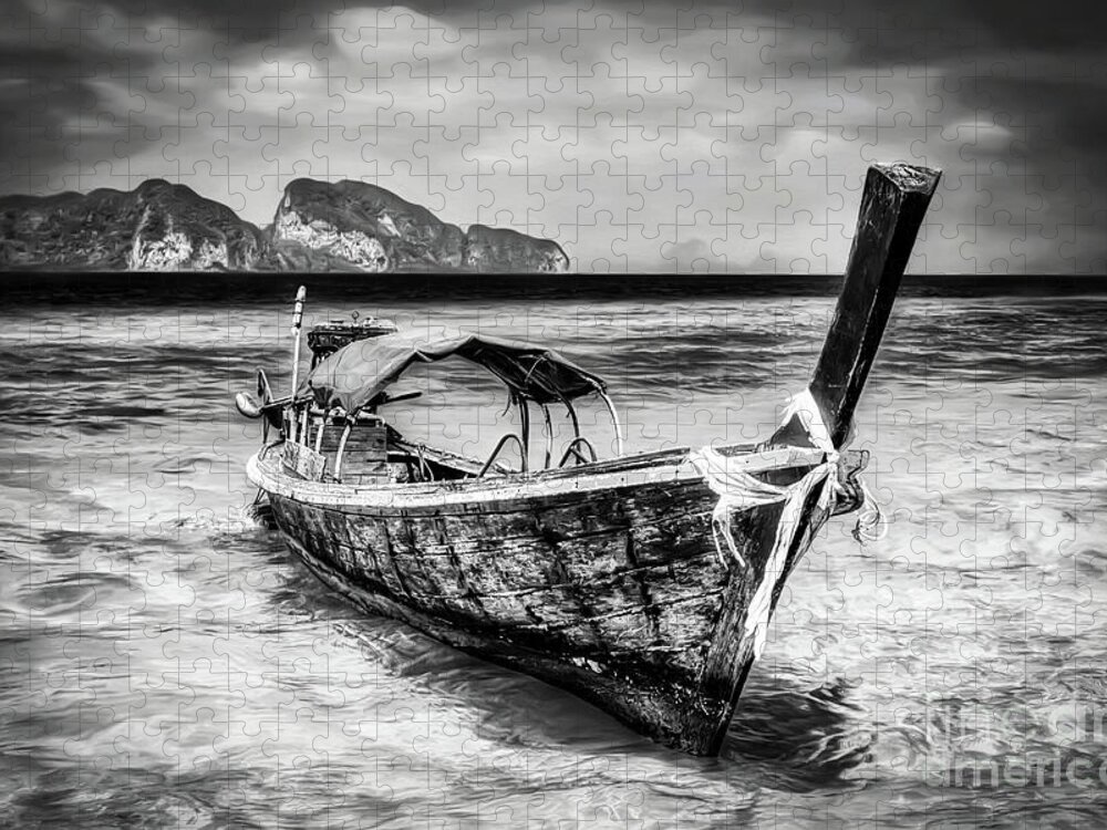 Koh Lanta Jigsaw Puzzle featuring the photograph Longtail Boat Thailand by Adrian Evans