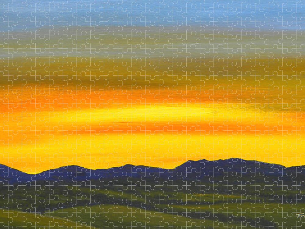Sunrise Jigsaw Puzzle featuring the painting Luminescent Sunrise #2 by Frank Wilson