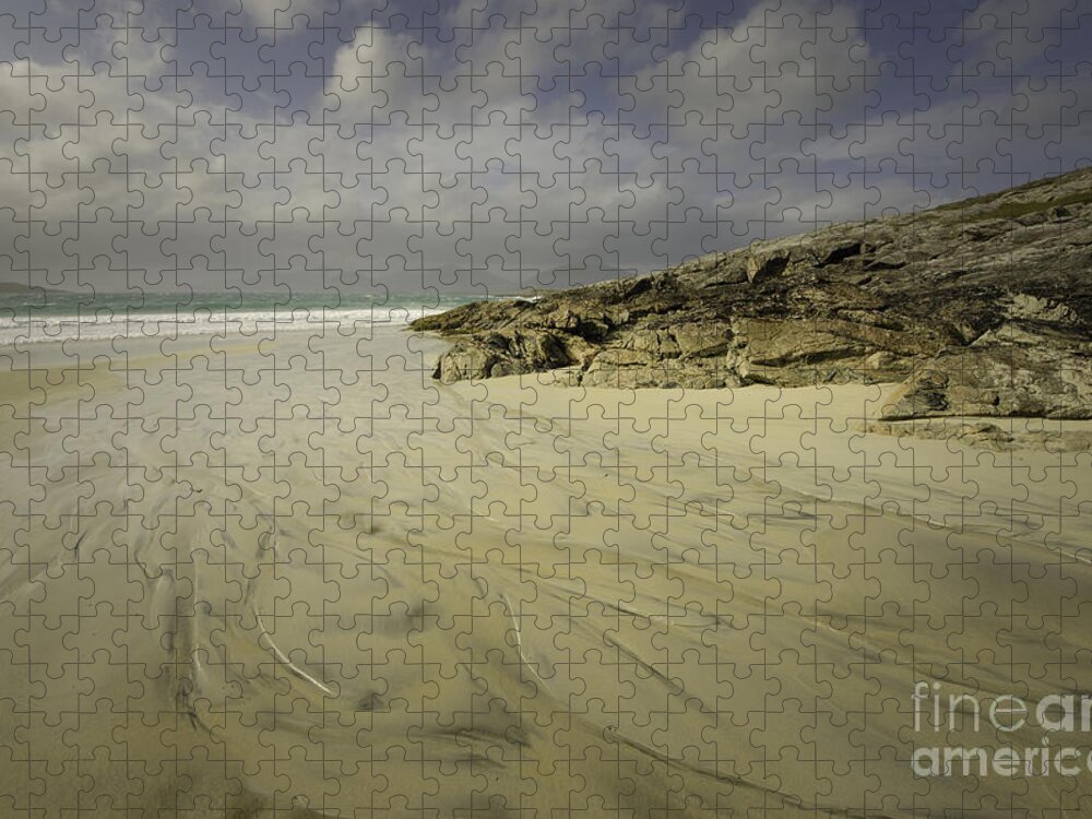 Luskentyre Beach Jigsaw Puzzle featuring the photograph Luskentyre, Isle of Harris #2 by Smart Aviation