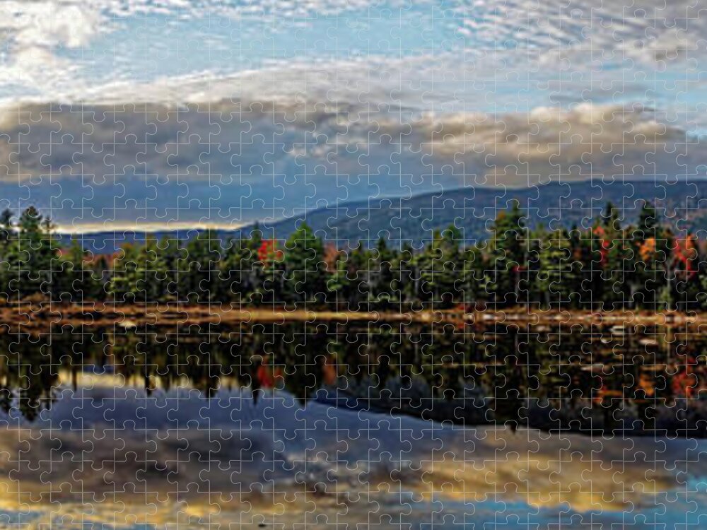 New Hampshire Jigsaw Puzzle featuring the photograph New Hampshire Fall 2017 panorama #4 by Doolittle Photography and Art