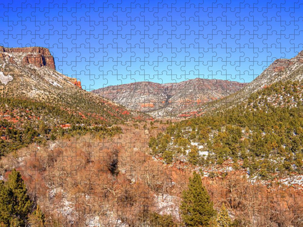 America Jigsaw Puzzle featuring the photograph Oak Creek Canyon #2 by Alexey Stiop