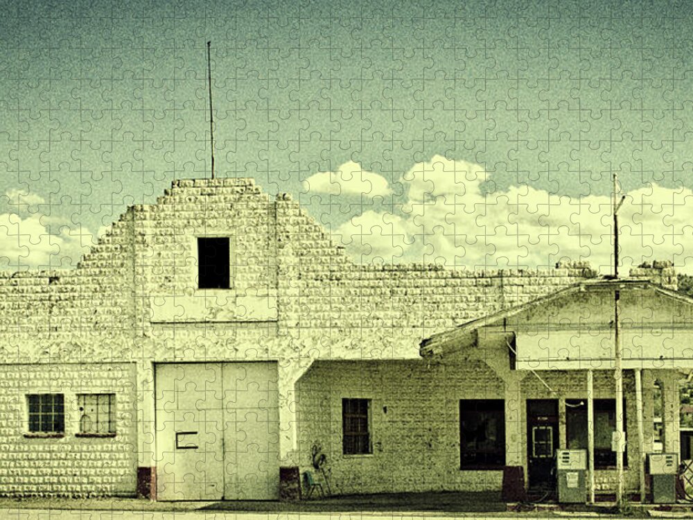 Gas Station Jigsaw Puzzle featuring the photograph Old Gas Station - Truxon, Arizona #2 by Mountain Dreams