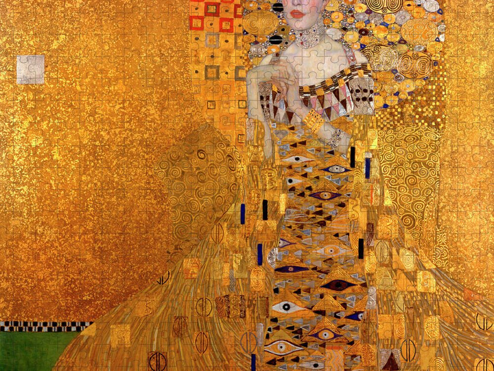 Klimt Jigsaw Puzzle featuring the painting Portrait of Adele Bloch-Bauer by Gustav Klimt