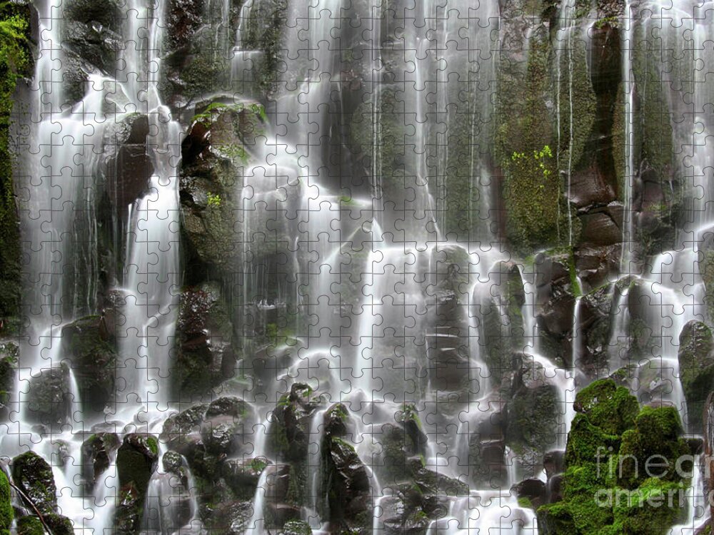 Running Water Jigsaw Puzzle featuring the photograph Ramona Falls #2 by Bruce Block