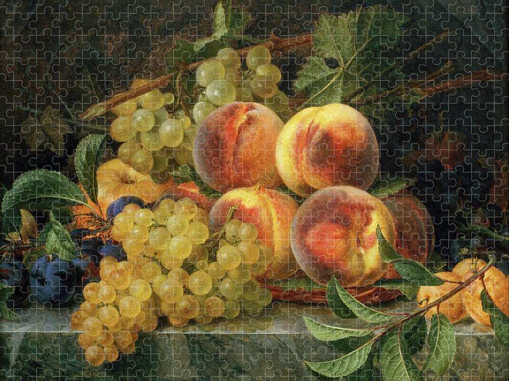 Francisco Lacoma Jigsaw Puzzle featuring the painting Still Life #2 by Francisco Lacoma y Fontanet