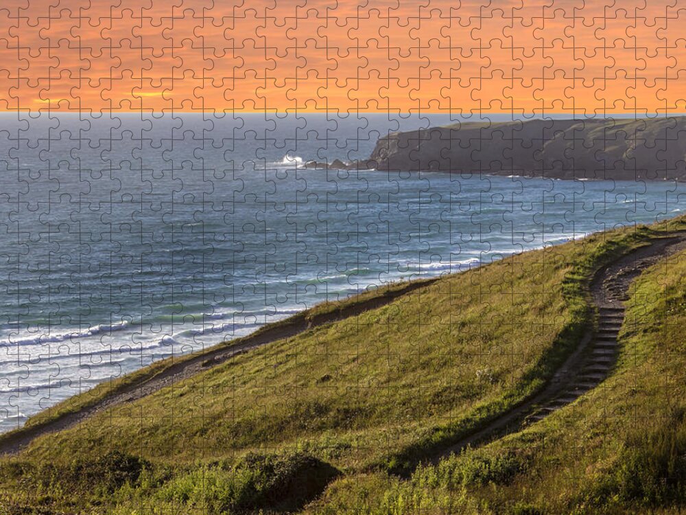 Beach Jigsaw Puzzle featuring the photograph The Cornish Coast #2 by Martin Newman