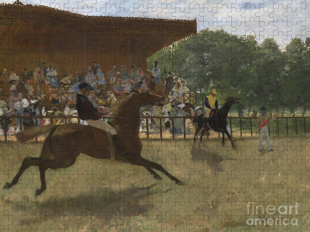 The False Start Jigsaw Puzzle featuring the painting The False Start by Edgar Degas