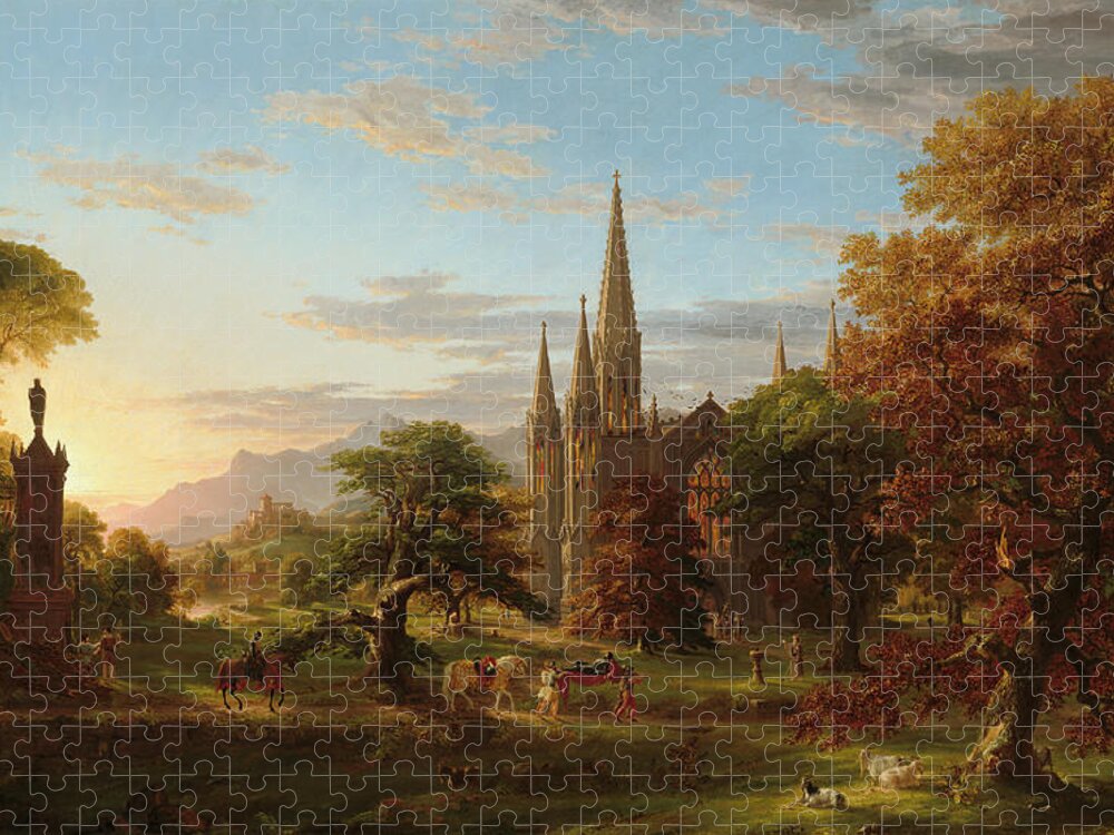 Thomas Cole Jigsaw Puzzle featuring the photograph The Return #2 by Thomas Cole