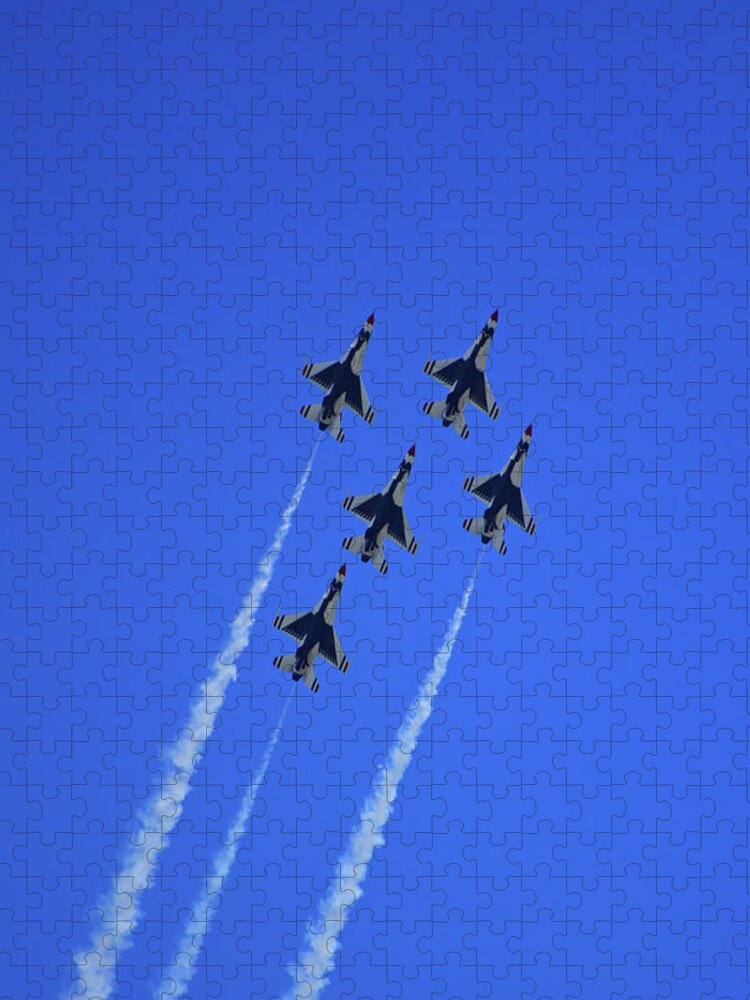 Thunderbirds Upwards Jigsaw Puzzle featuring the photograph Thunderbirds Upwards #2 by Raymond Salani III