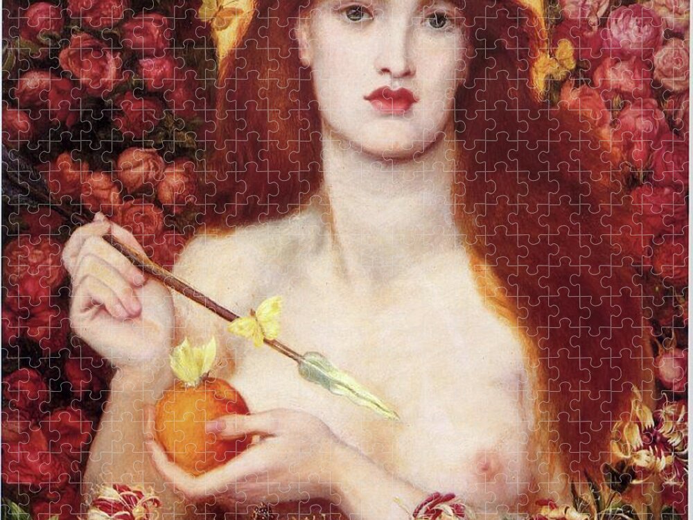 Venus Jigsaw Puzzle featuring the painting Venus Verticordia by Dante Gabriel Rossetti