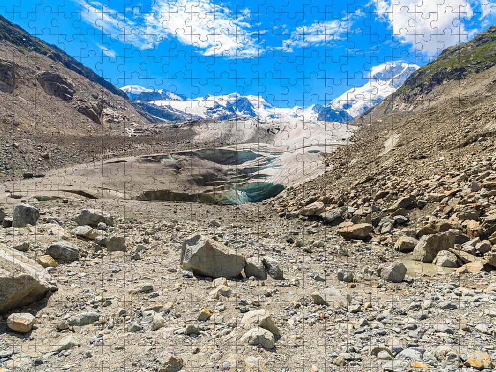 Bavarian Jigsaw Puzzle featuring the photograph Swiss Mountains #24 by Raul Rodriguez