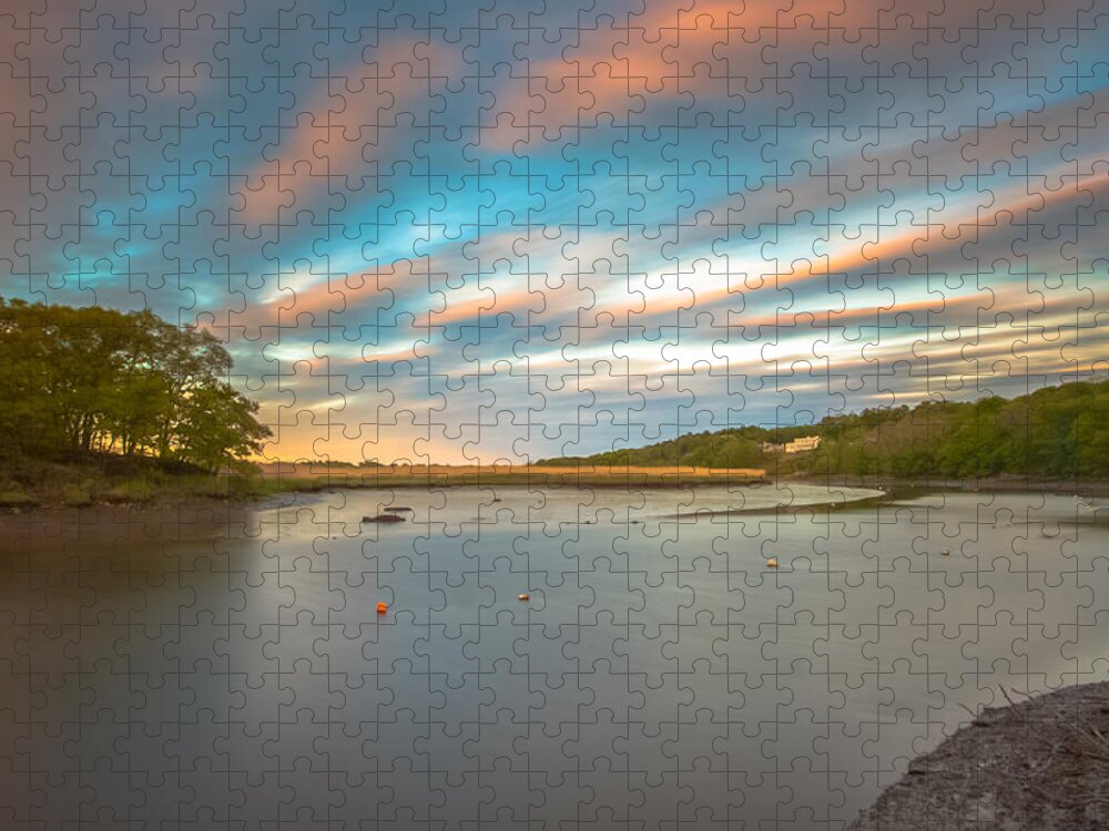 Milton Landing Jigsaw Puzzle featuring the photograph 25 seconds of Sunset by Brian MacLean