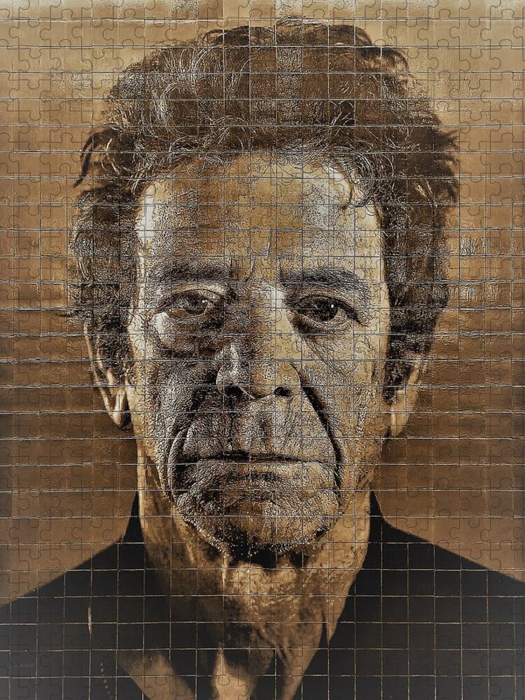 Art Jigsaw Puzzle featuring the photograph 2nd Ave Subway Art Lou Reed Tan by Rob Hans