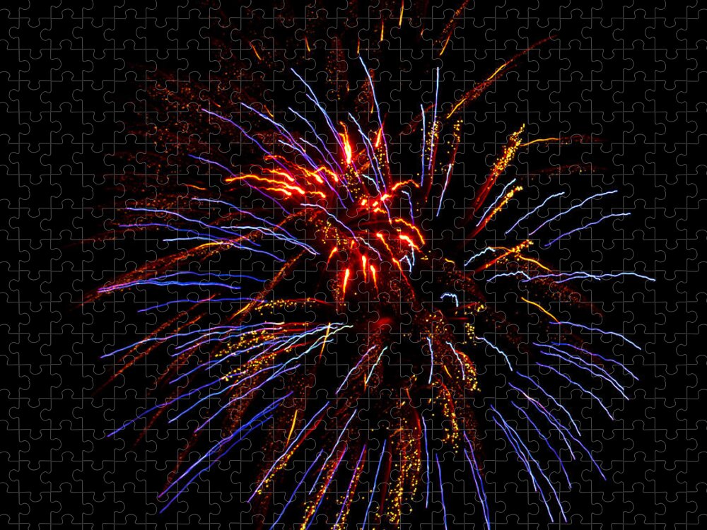 Fireworks Jigsaw Puzzle featuring the photograph 4th of July by Bill Barber