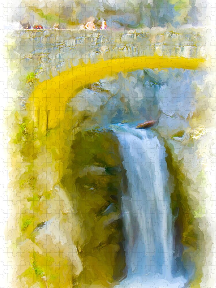 Painting Jigsaw Puzzle featuring the digital art Bridge Over Troubled Waters #3 by Ches Black