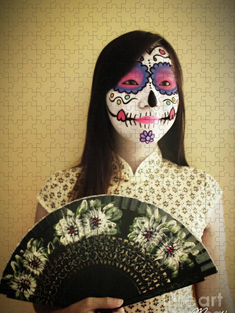 Dia De Muertos Jigsaw Puzzle featuring the photograph Dia de Muertos - Las Catrinas #5 by Marisol VB
