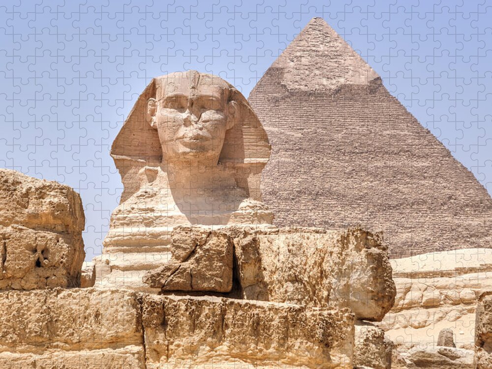 Great Sphinx Of Giza Jigsaw Puzzle featuring the photograph Great Sphinx of Giza - Egypt #3 by Joana Kruse