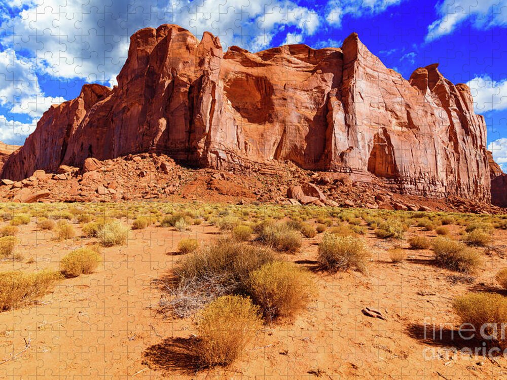 Monument Valley Jigsaw Puzzle featuring the photograph Monument Valley Utah #3 by Raul Rodriguez
