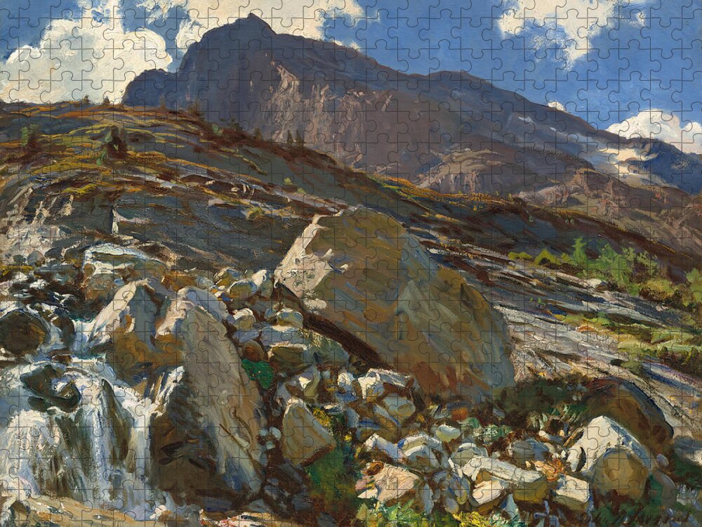 John Singer Sargent Jigsaw Puzzle featuring the painting Simplon Pass by John Singer Sargent
