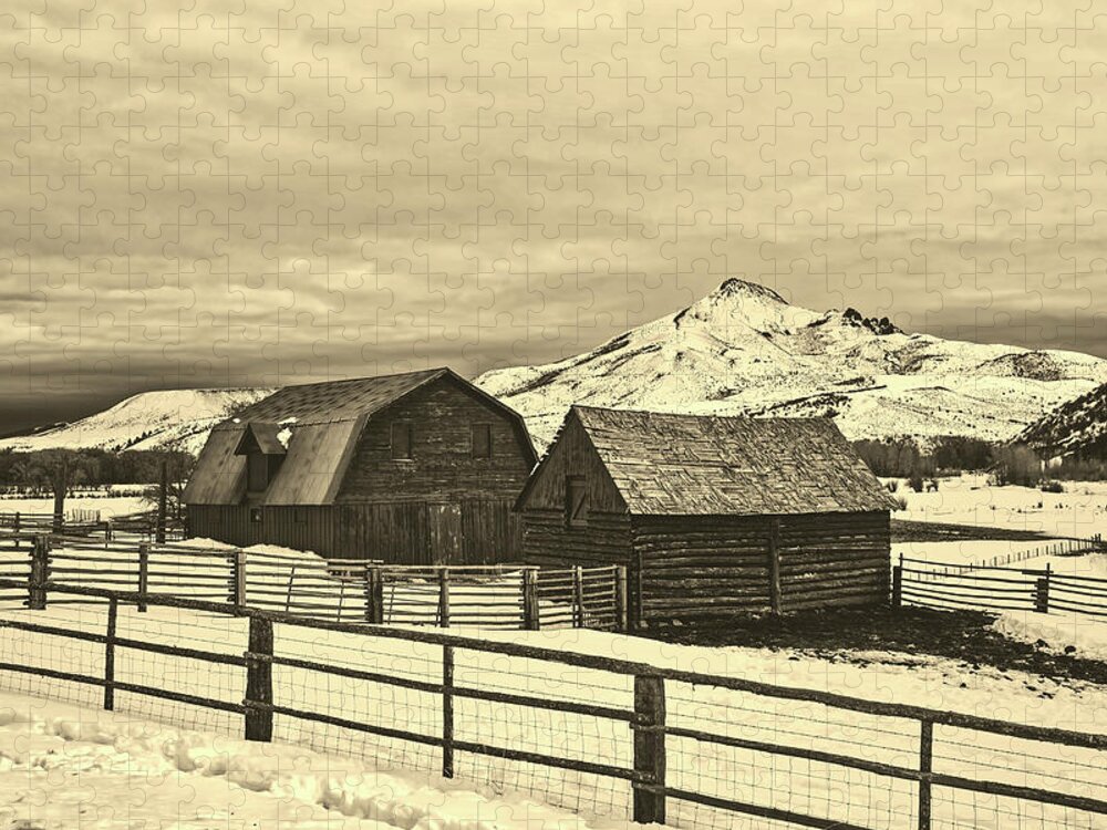 Farm Jigsaw Puzzle featuring the photograph Winter Farm Scene In Colorado #3 by Mountain Dreams